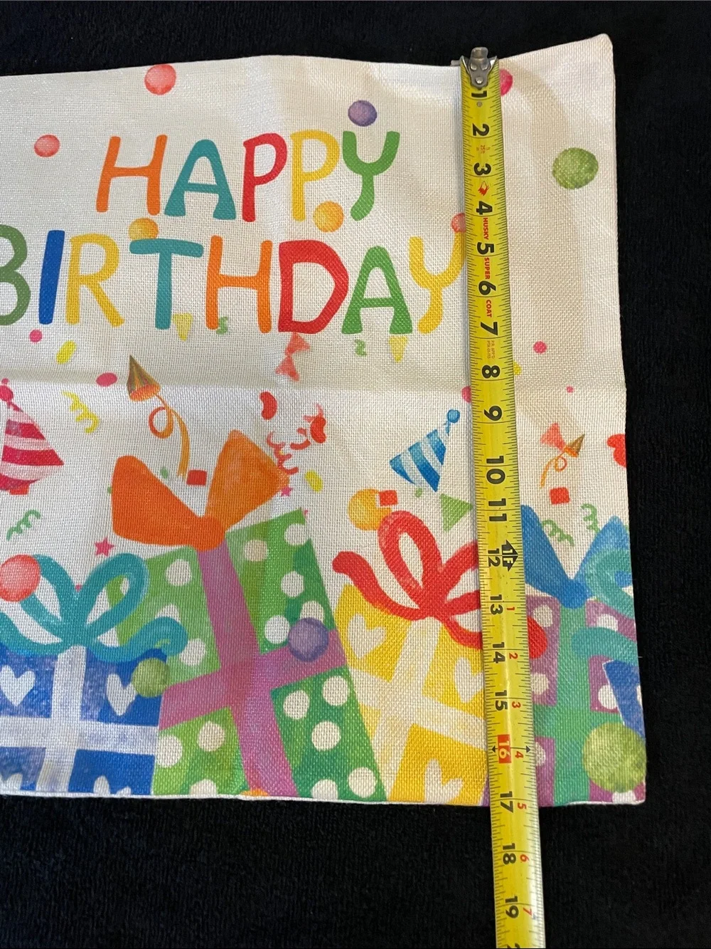Birthday Party Pillow Cover - Colorful Happy Birthday Design indoor outdoor new